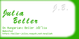 julia beller business card